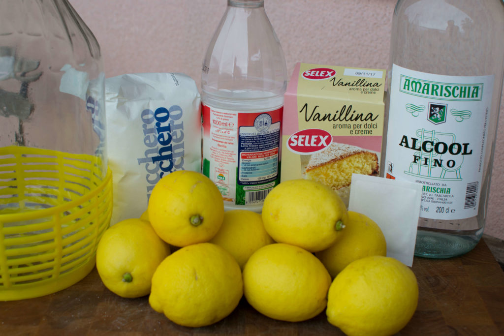 Ingredients for Creamy Limoncello